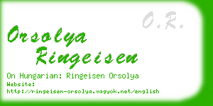 orsolya ringeisen business card